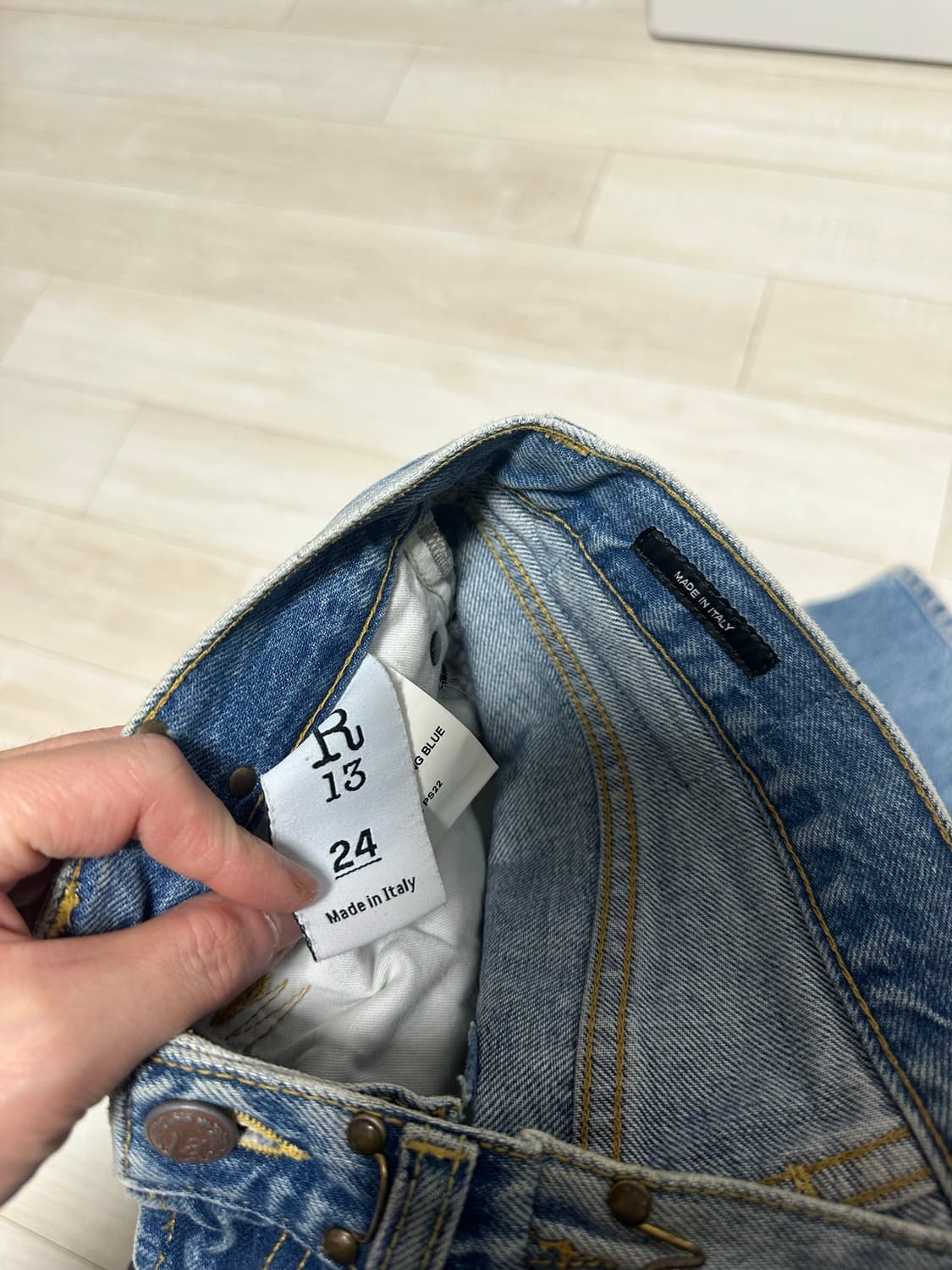 R13 데님 24사이즈 1회착 상품이미지3