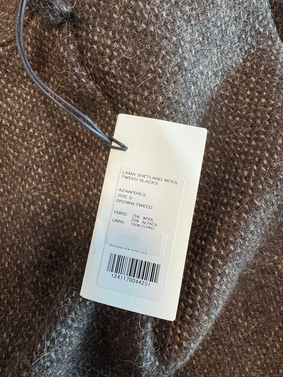 24fw 오라리 라마 셰틀랜드 울트위드 슬랙스 팬츠 5 상품이미지4