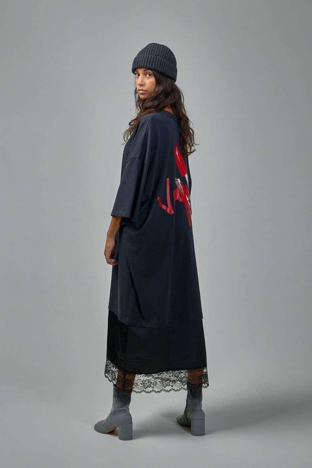 [S,M]바퀘라 립스틱 스립 레이스 드레스 상품이미지1