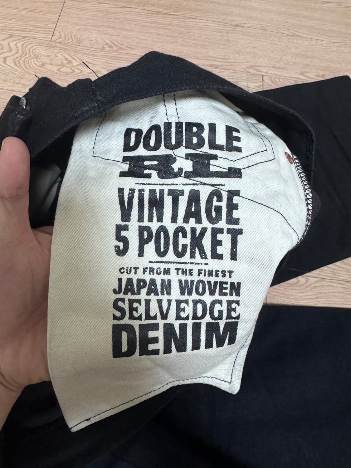 RRL 더블알엘 빈티지파이브포켓 블랙온블랙 31x32 빈파포 블온블 상품이미지4