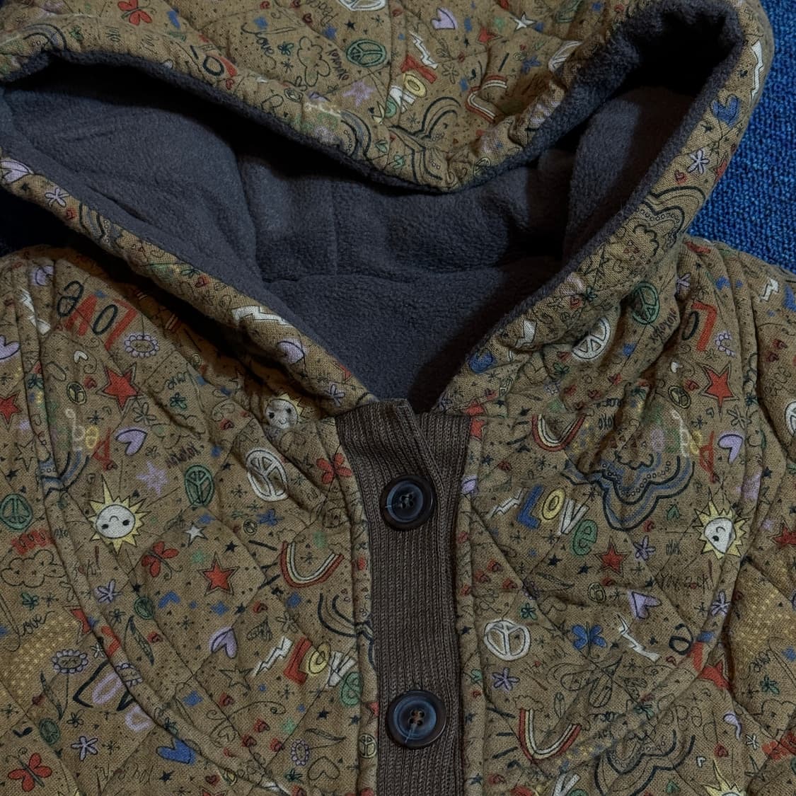 빈티지 브라운 후드 조끼 상품이미지4