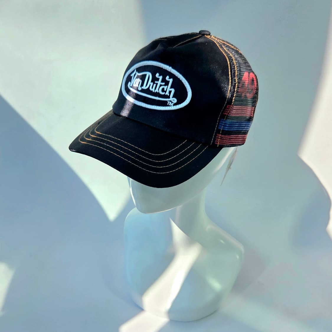 VonDutch 블랙 새틴 글로시 트러커 캡 상품이미지1