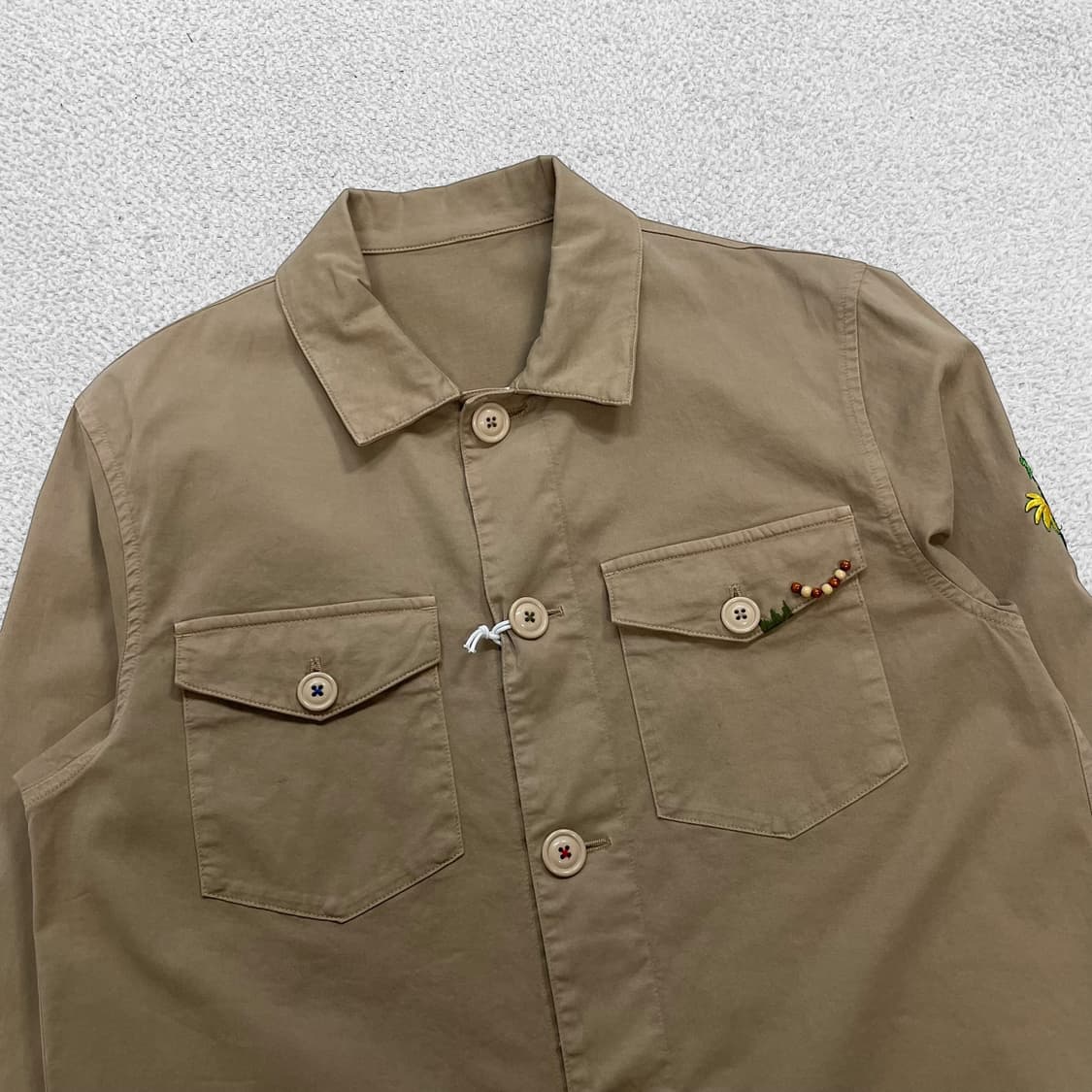 알테아 Altea 패치 워크 초어 자켓 베이지 상품이미지2