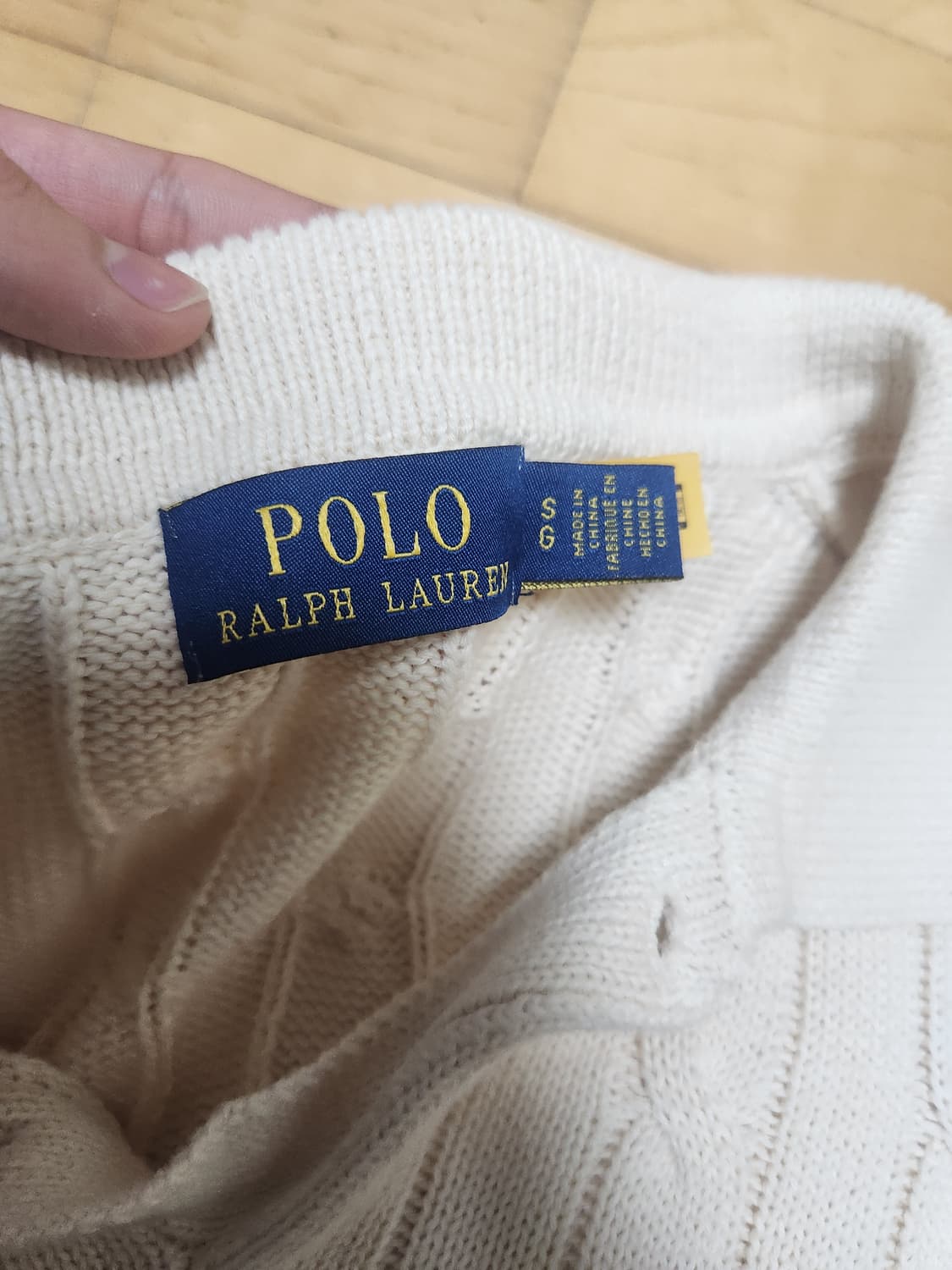 폴로 케이블 반팔 니트 상품이미지3