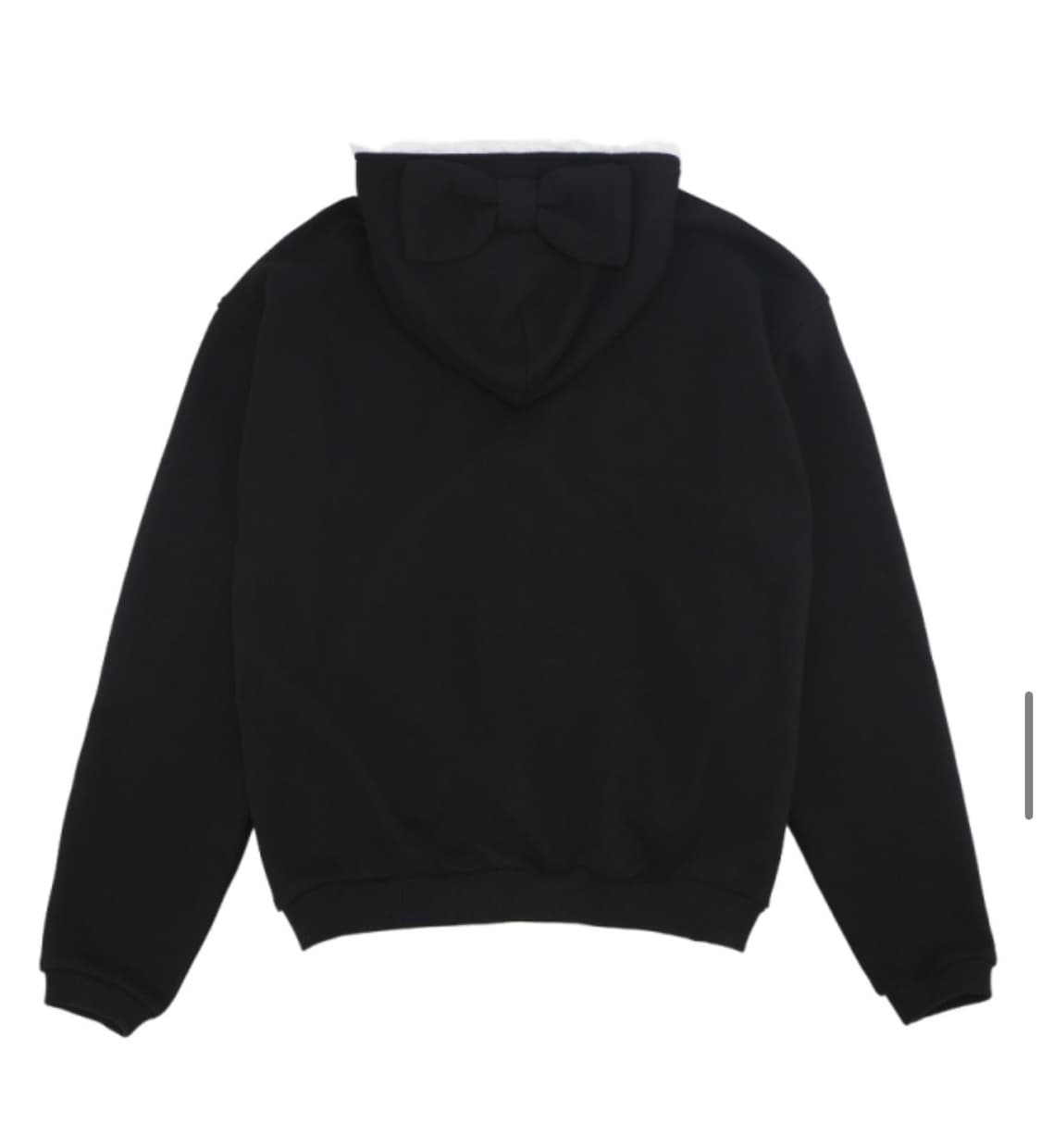 드라이로즈 빅리본 후디 후드집업 블랙 상품이미지2