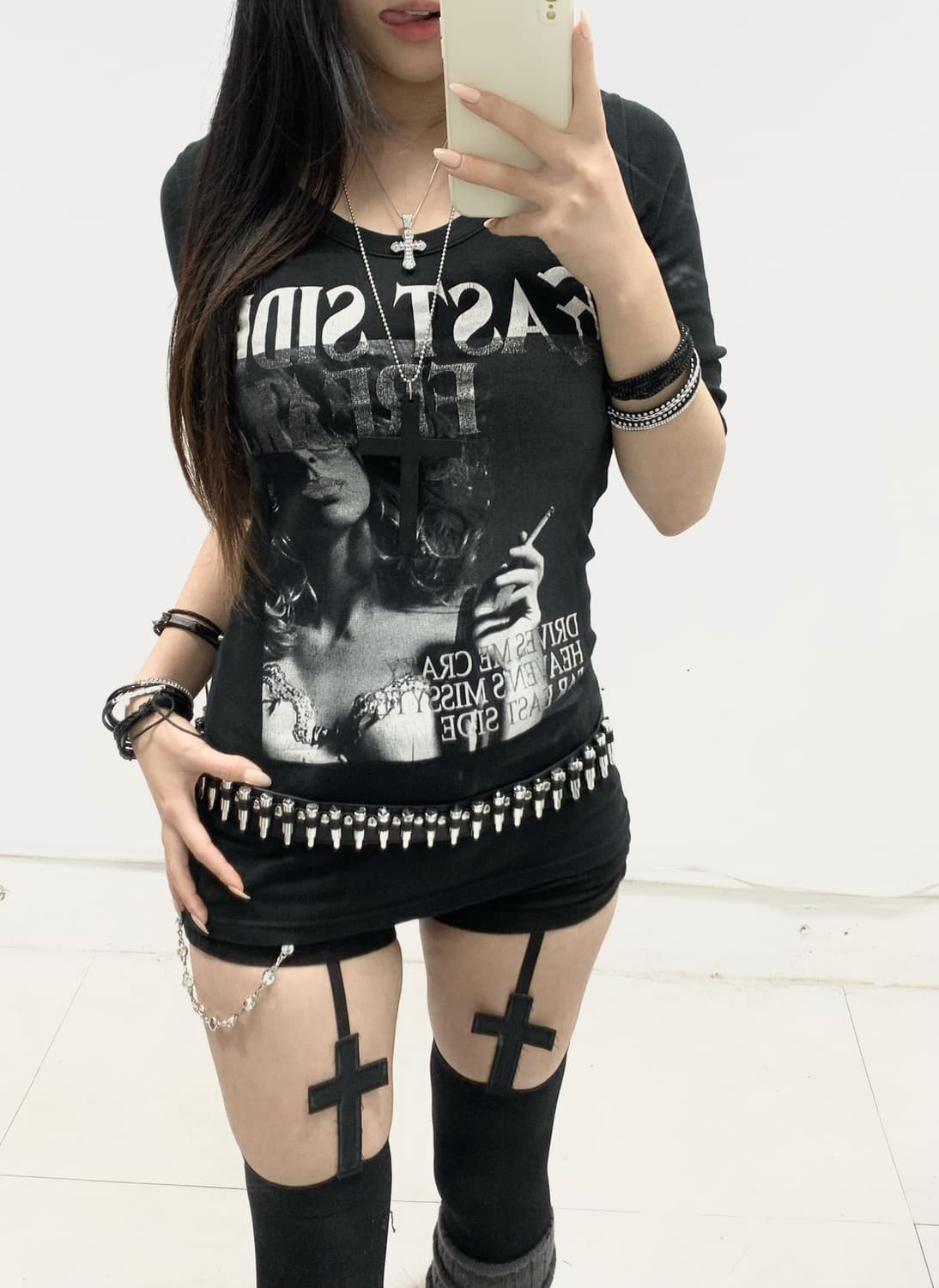 y2k 펑크 7부 롱슬리브 상품이미지4