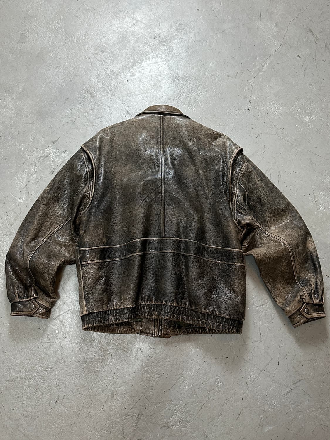 90's 빈티지 레더 봄버 자켓 빈티지 레더 자켓 상품이미지4