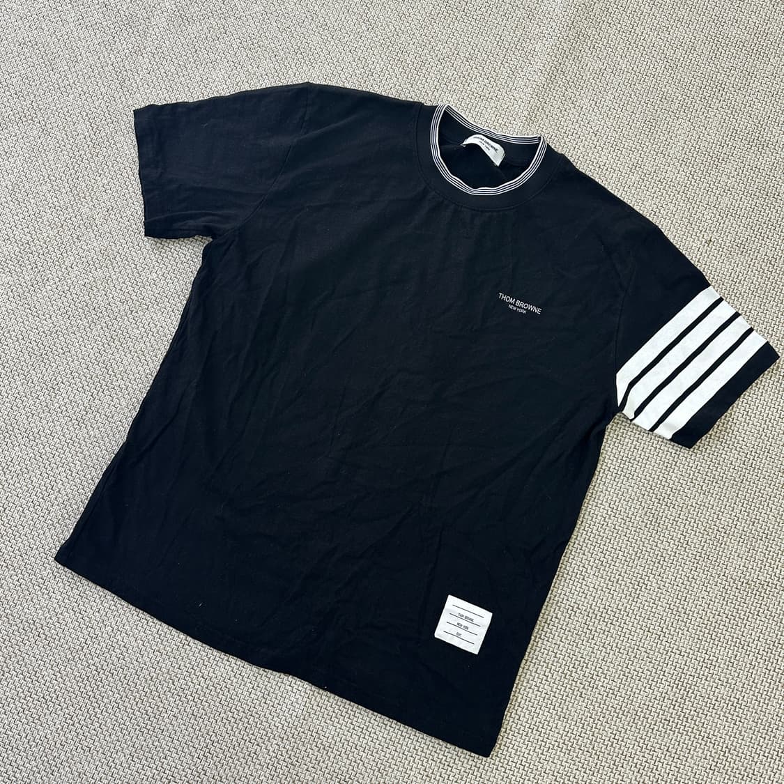 실측확인 빈티지 화이트 포인트 반팔 0413D 상품이미지1