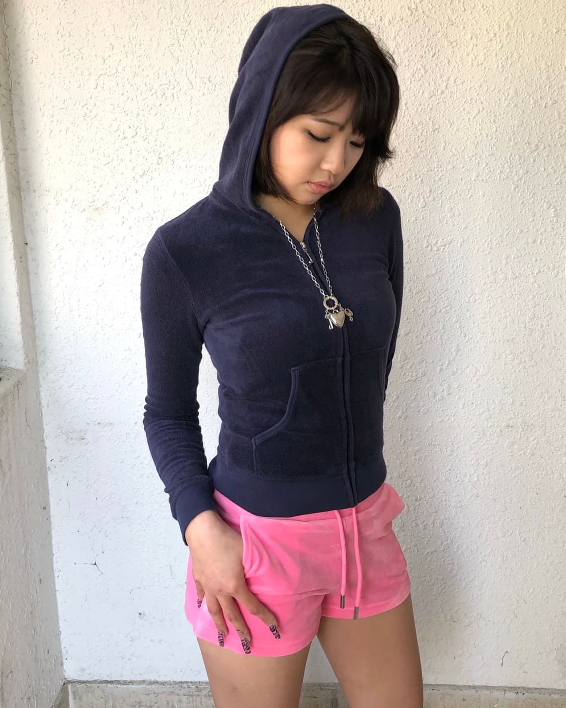 S JUICY COUTURE 네이비 테리 후드집업 상품이미지2