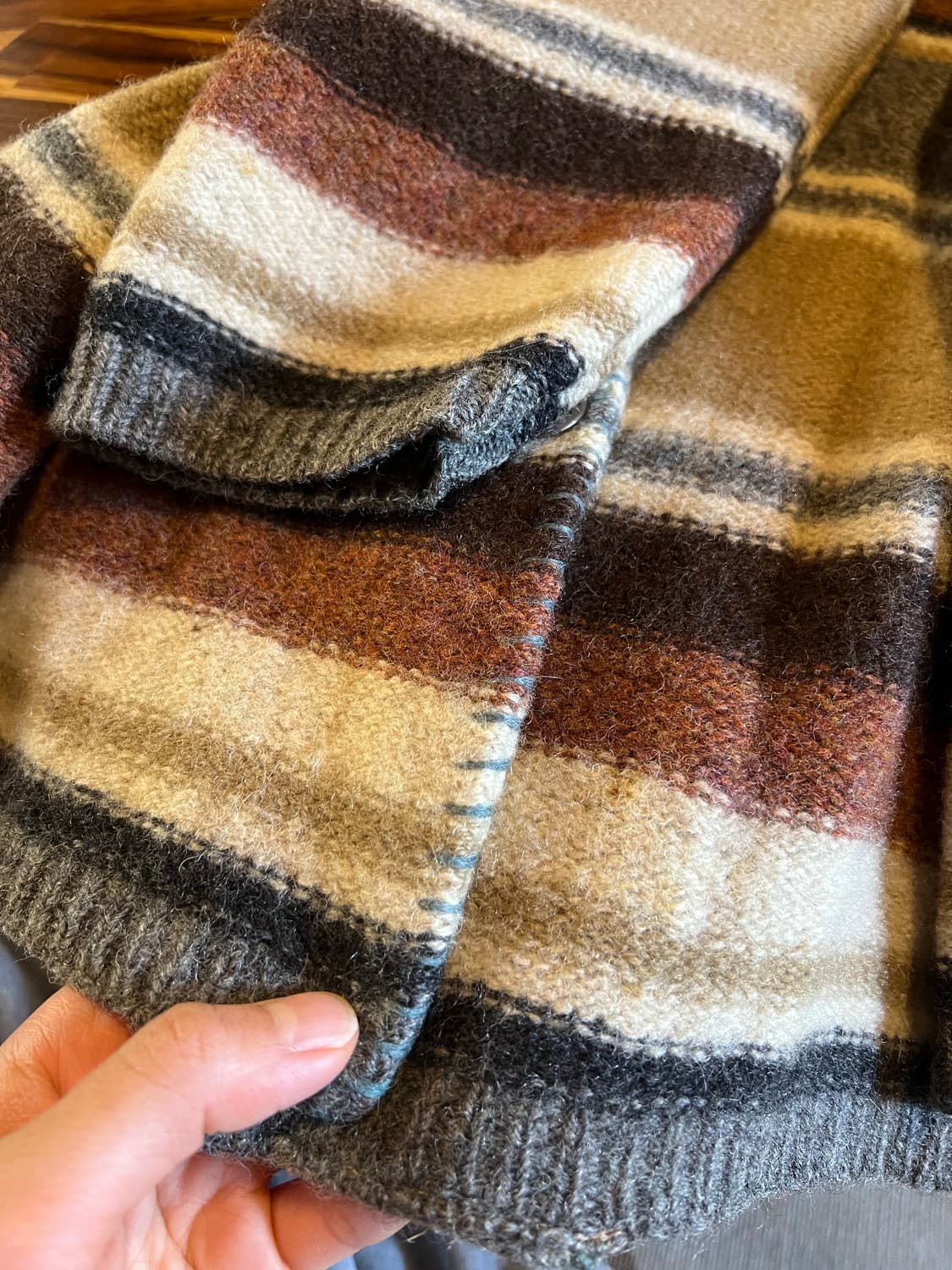 80s 베네통 Pure Shetland Wool 가디건 상품이미지5