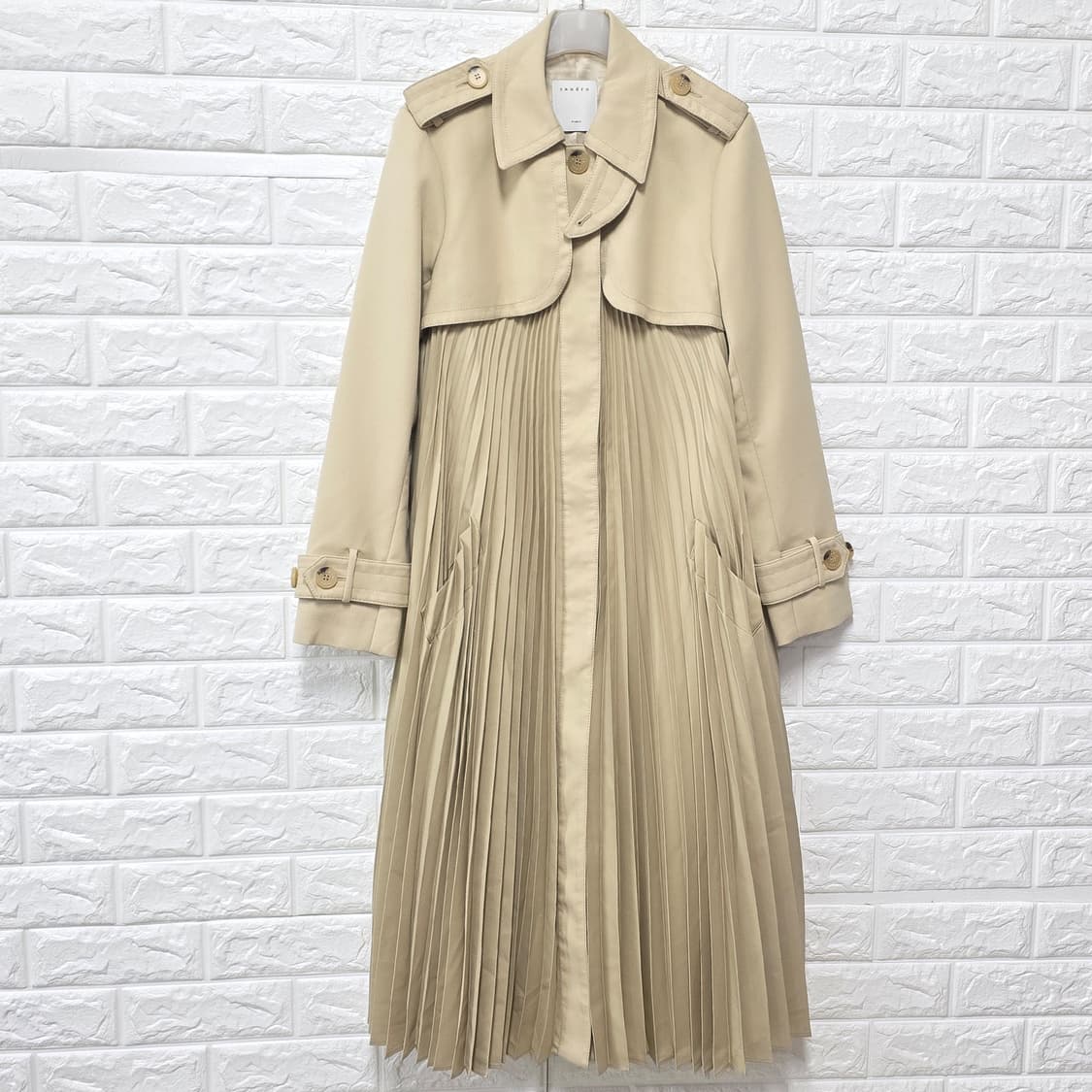택포// 산드로 Sandro 플리츠 트렌치코트 M 상품이미지1