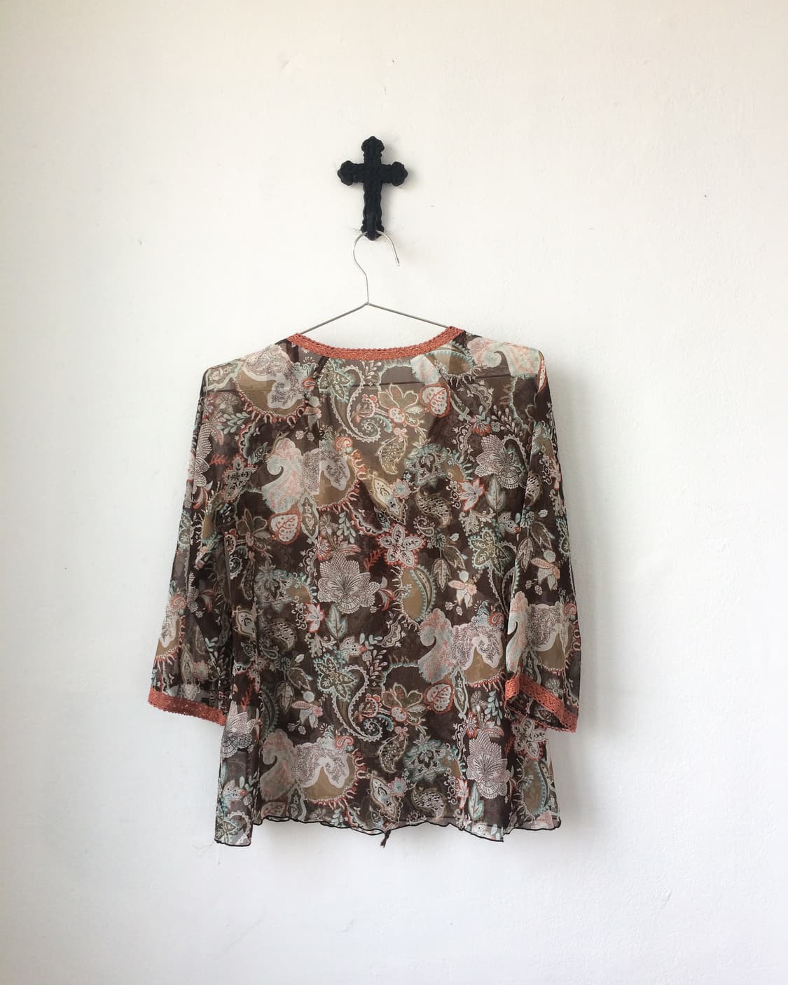 Pattern see through blouse 상품이미지3