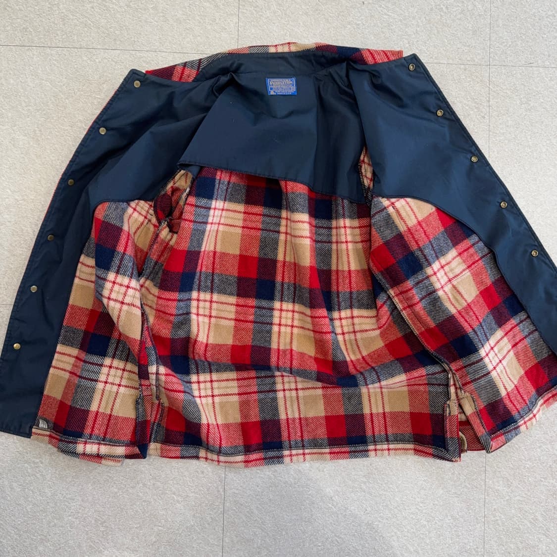 60s 펜들턴 울 체크 셔츠 자켓 상품이미지7
