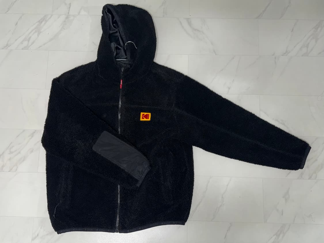 코닥 에센셜 후드 플리스 후리스 자켓 뽀글이 블랙 L 100 상품이미지4