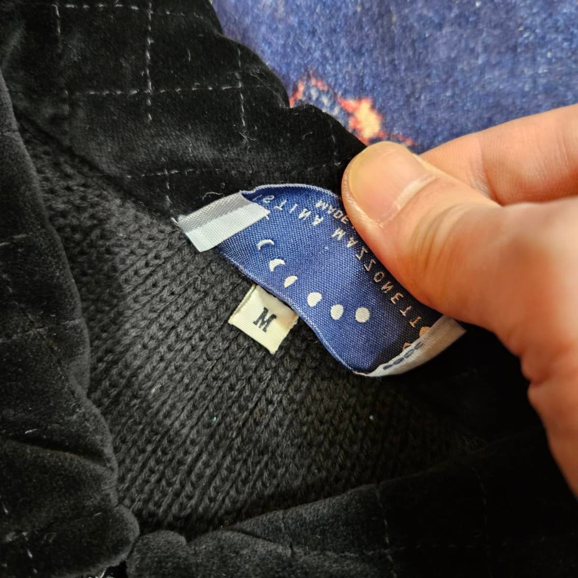 Critina Mazzonett 버진울 100% 벨루어 블럭 집업가디건 상품이미지7