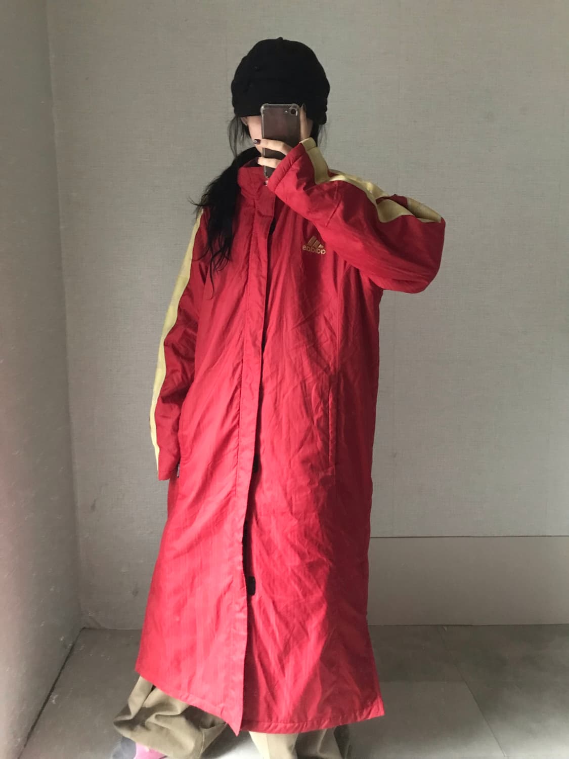 아디다스00s 레드 롱패딩 상품이미지1