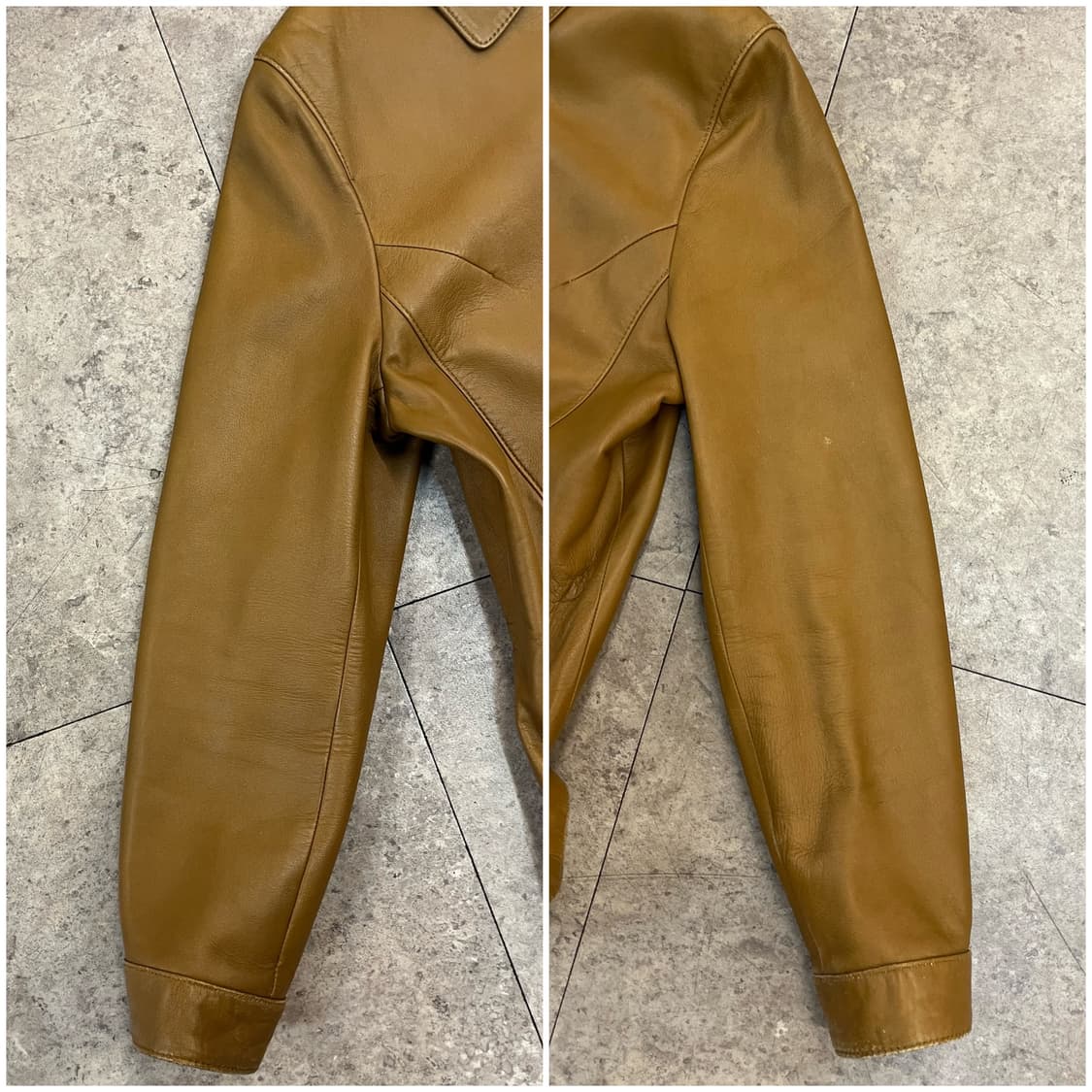 빈티지 양가죽 레더 자켓 브라운 #csz2880 상품이미지6