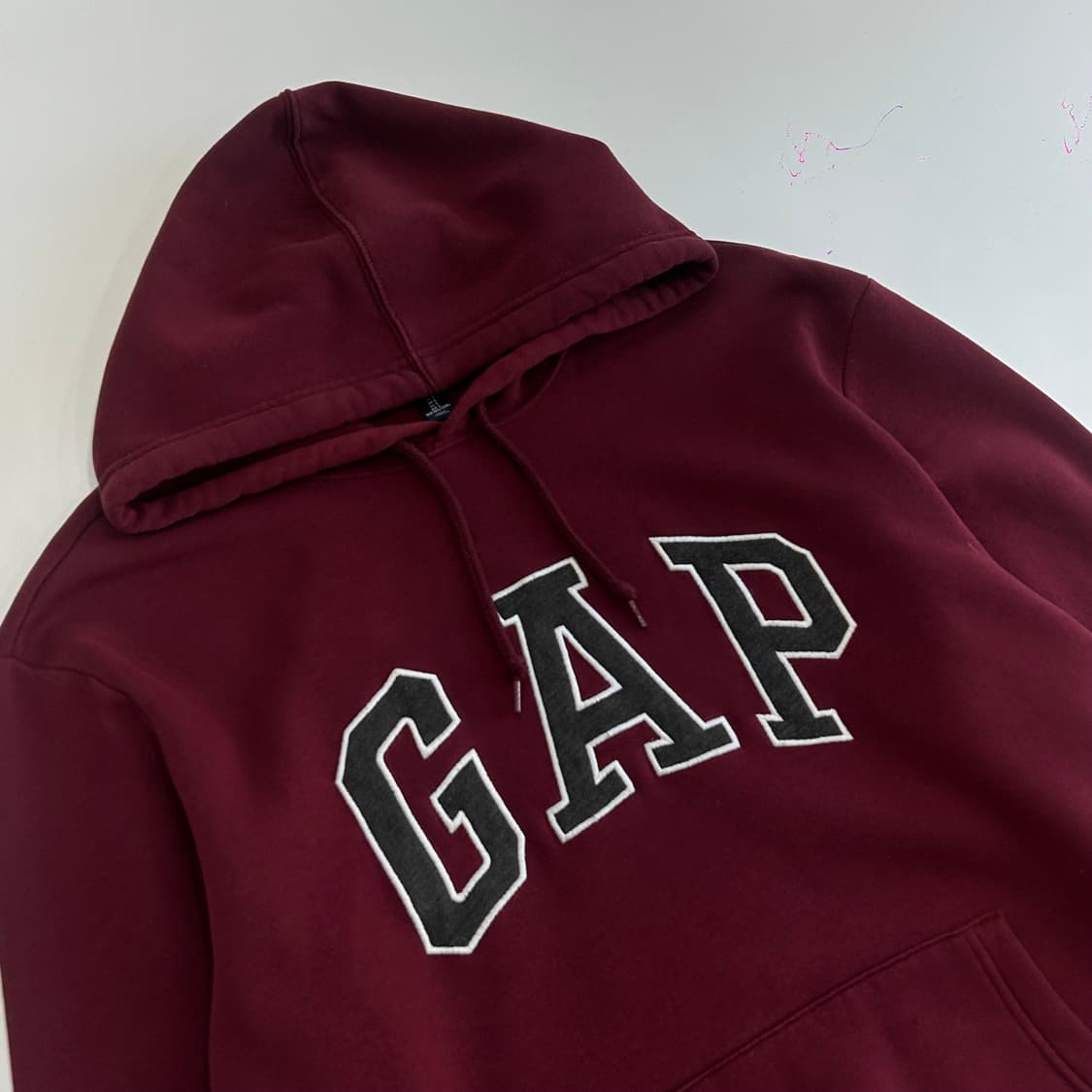 GAP 갭 차콜 로고 와인 후드티  상품이미지4