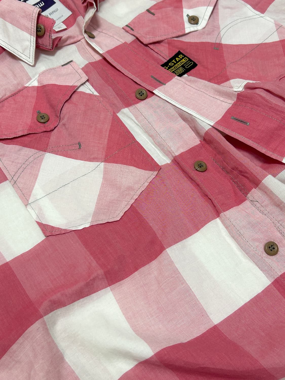 G star raw 체크 반소매 셔츠 상품이미지4