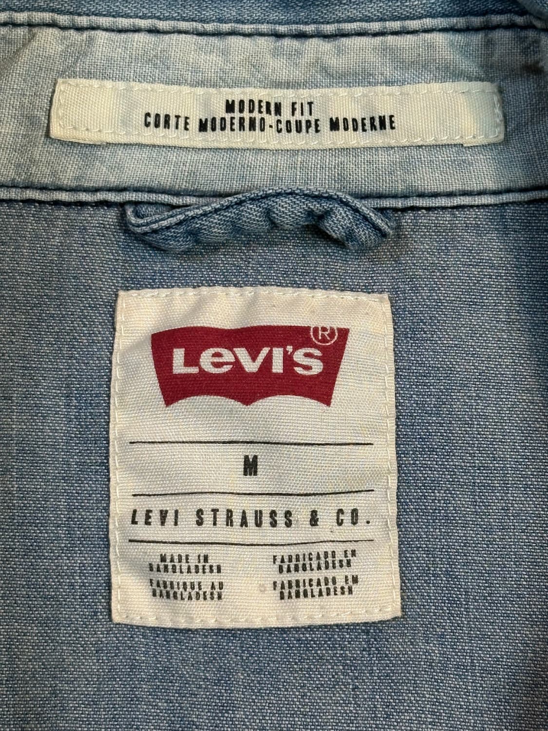 리바이스 LEVIS 웨스턴 투포켓 데님 셔츠 연청 상품이미지5