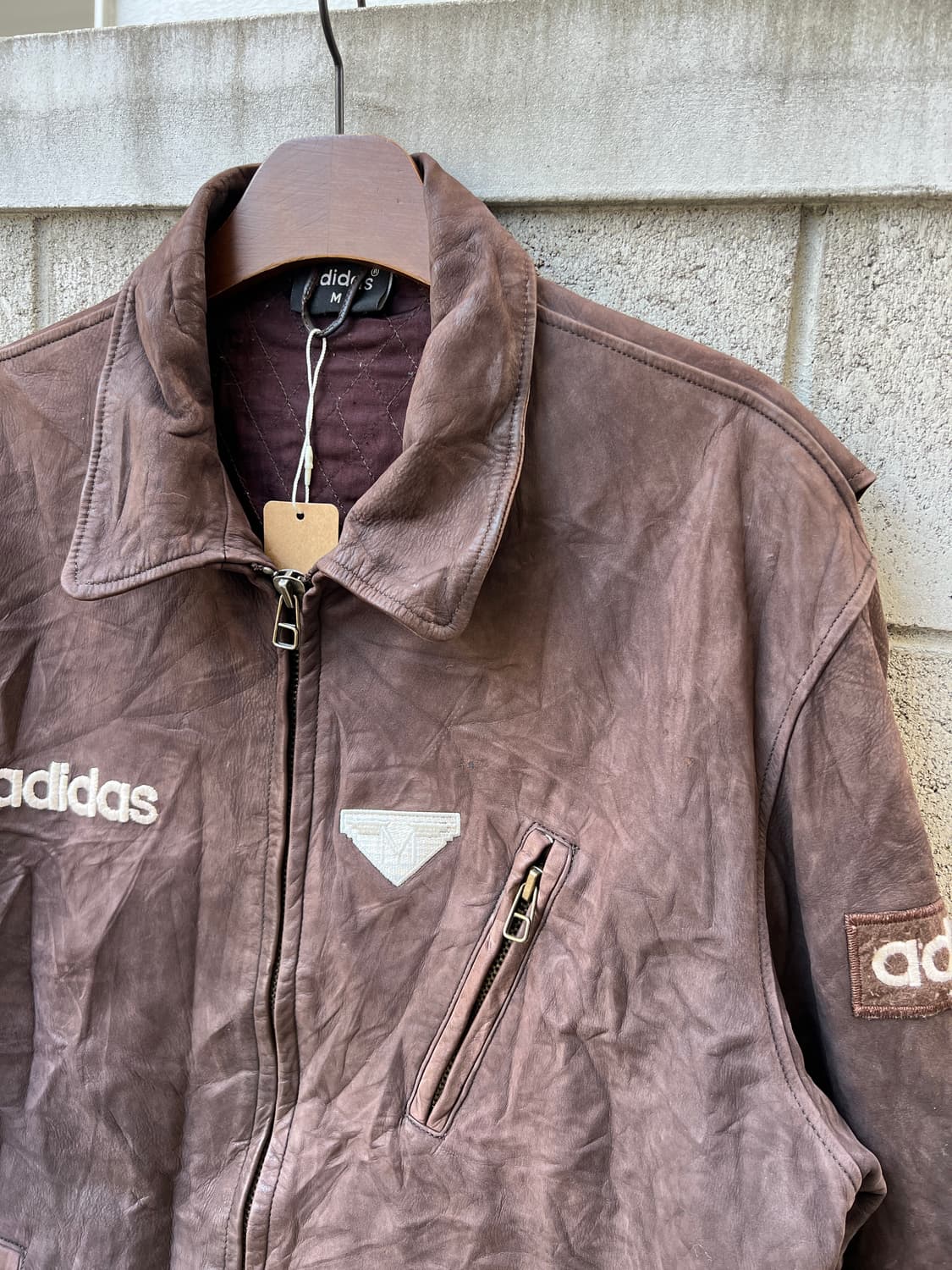 1980s ADIDAS LEATHER JACKET 80s아디다스가죽자켓 상품이미지8