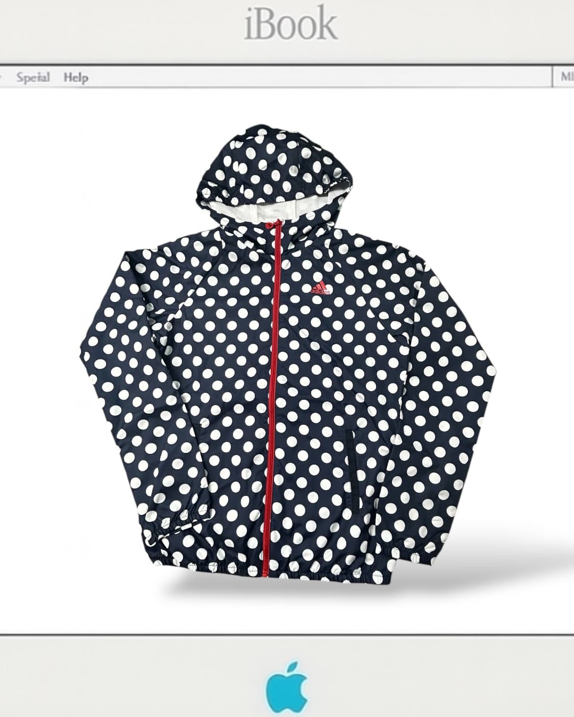 아디다스 네이비 도트 레드 지퍼 바람막이 상품이미지1