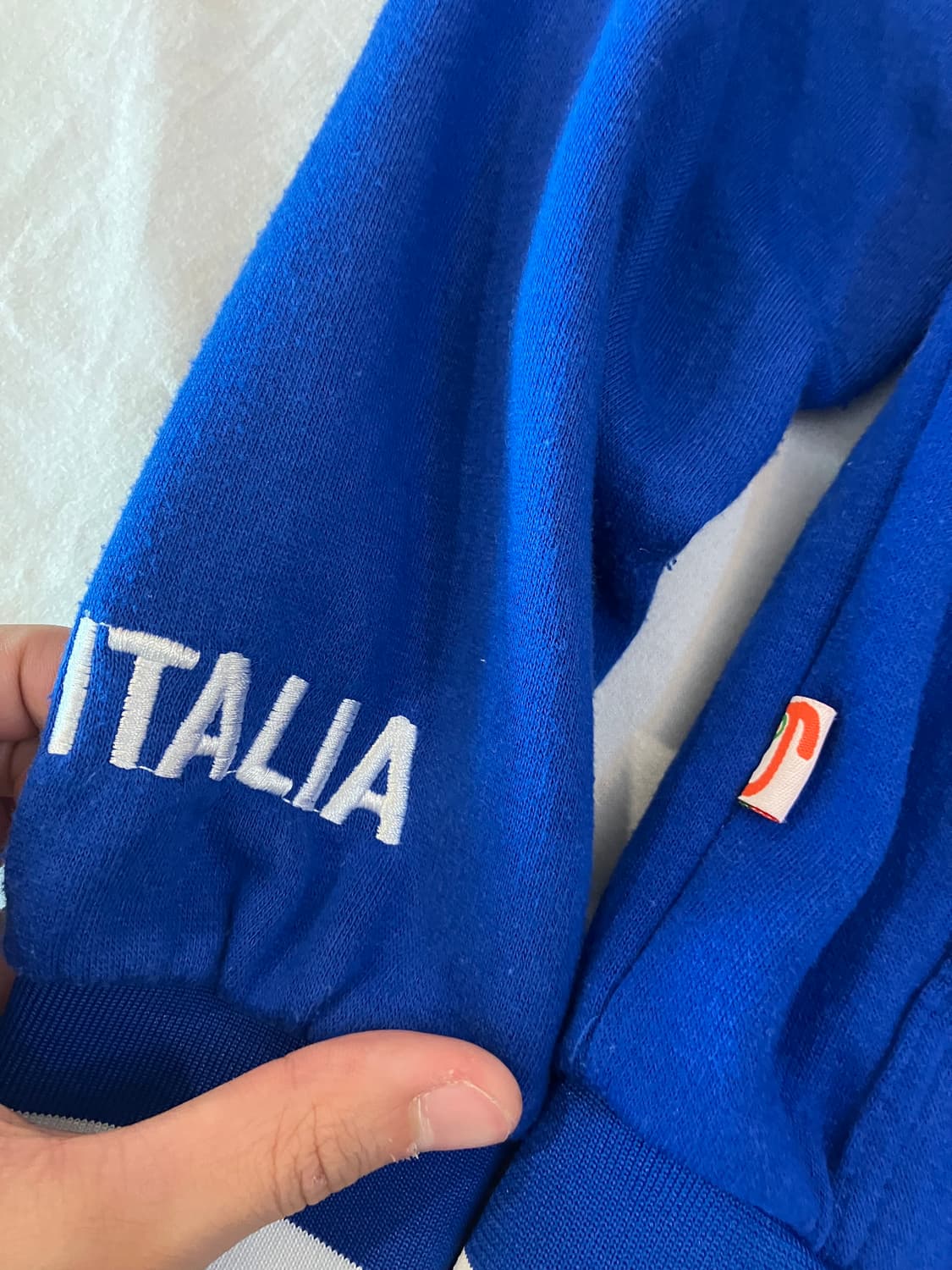 이탈리아 빈티지 빅로고 후드집업 블루 상품이미지2