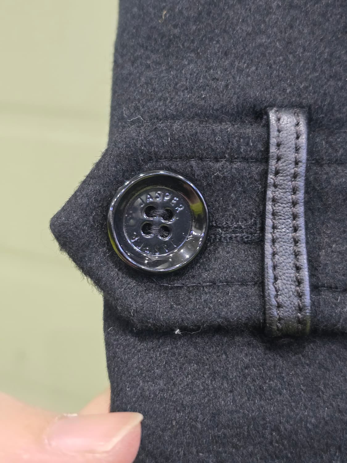 JASPER 밀리터리 블랙 더블 버튼 벨트 코트 상품이미지3