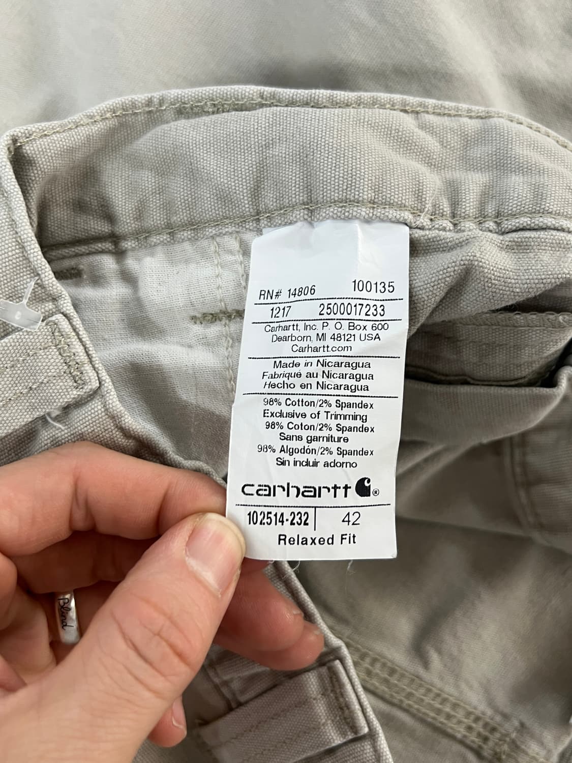 Carhartt 칼하트 워크웨어 릴렉스드핏 하프 팬츠 상품이미지8