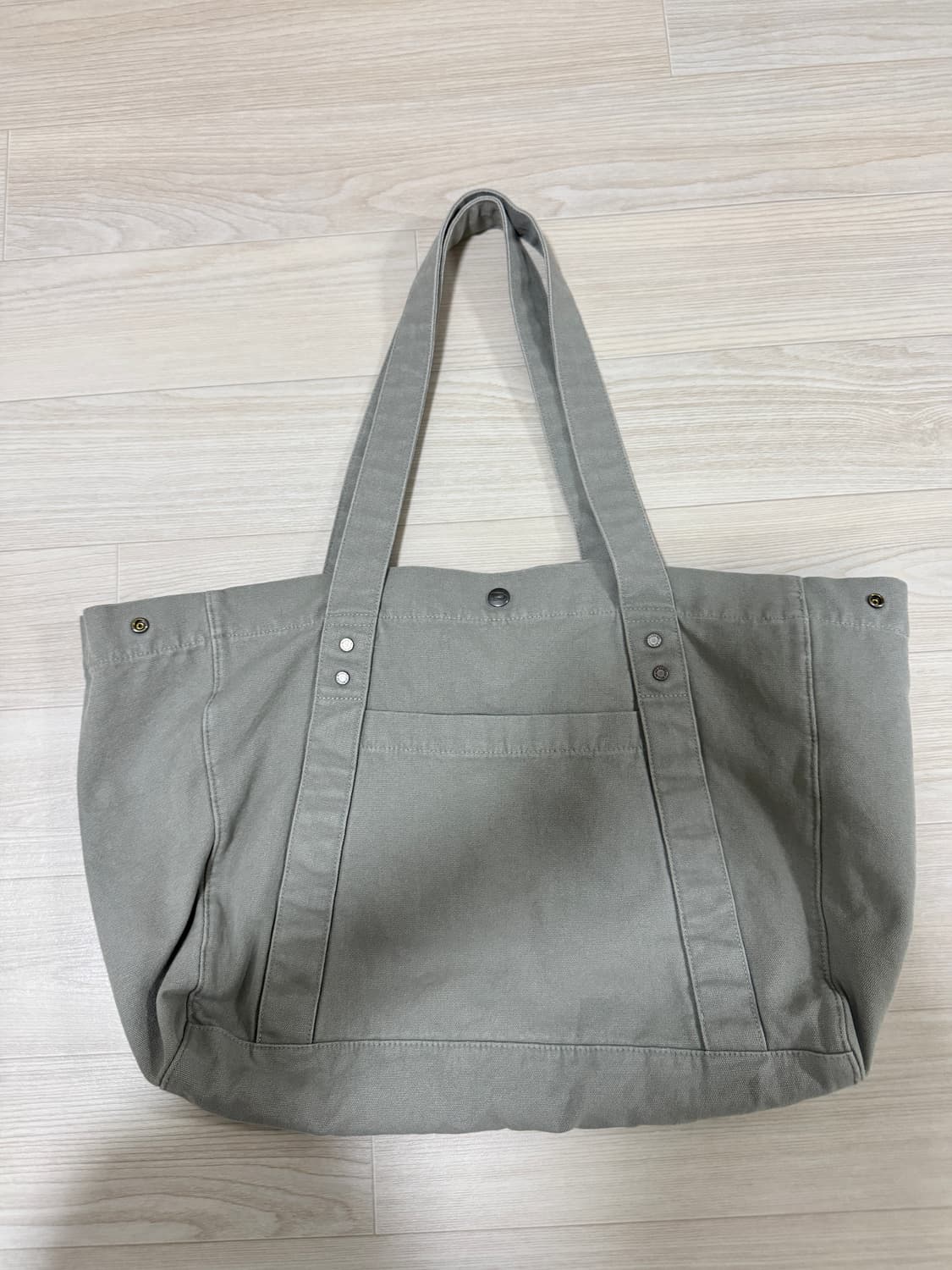 Washed Cotton Tote Bag Warm Grey 상품이미지3