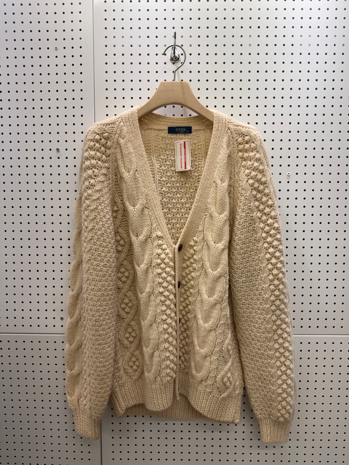 빈티지 케이블 니트 가디건 아이보리 U404 상품이미지2