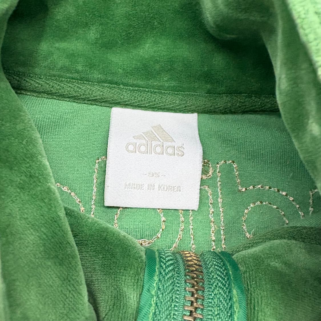 (95)아디다스벨루어그린트랙탑져지 상품이미지5