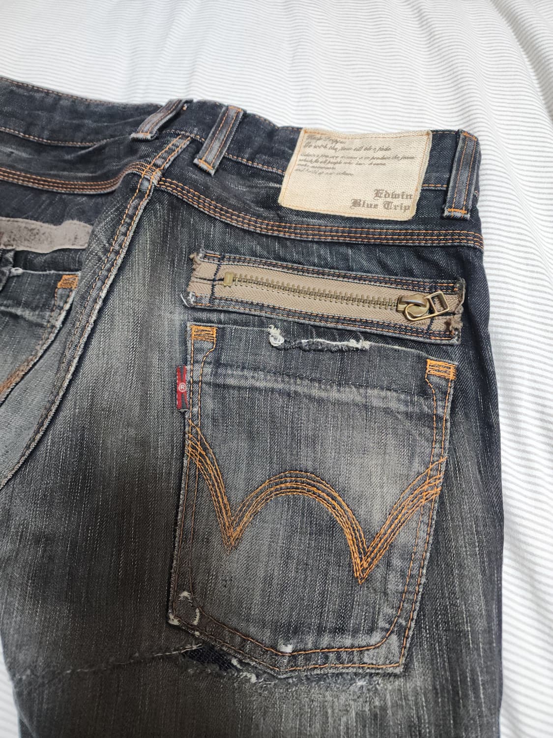 edwin distressed zipper detail keans 상품이미지8