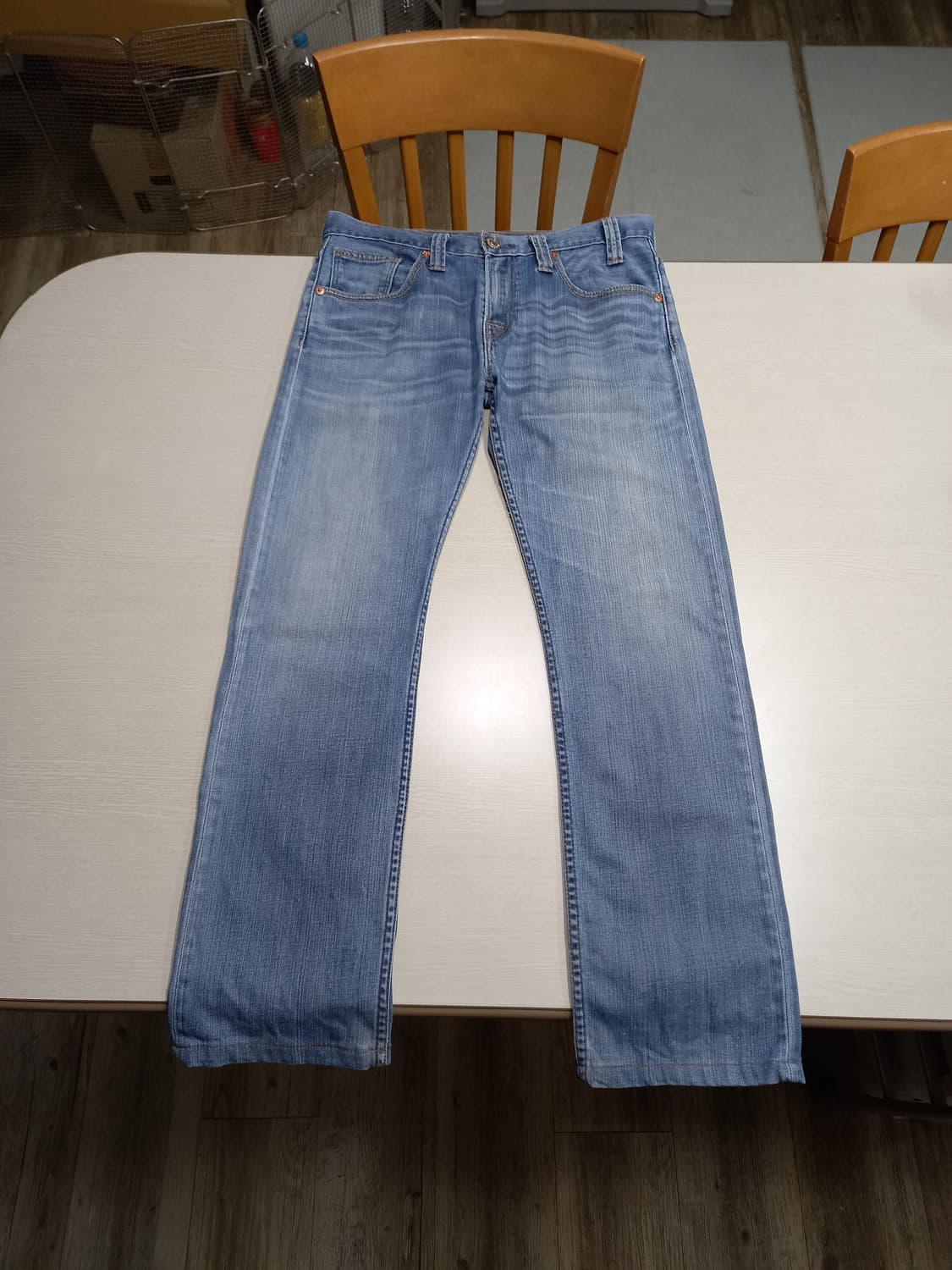 33 리바이스504 워싱 스판 일자진 연청 33-451 상품이미지1