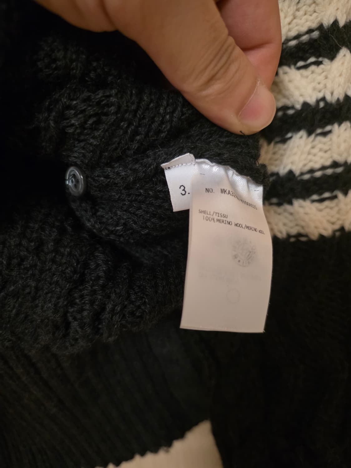 [ 3size ] 톰브라운 아란 케이블 니트 다크그레이 상품이미지9