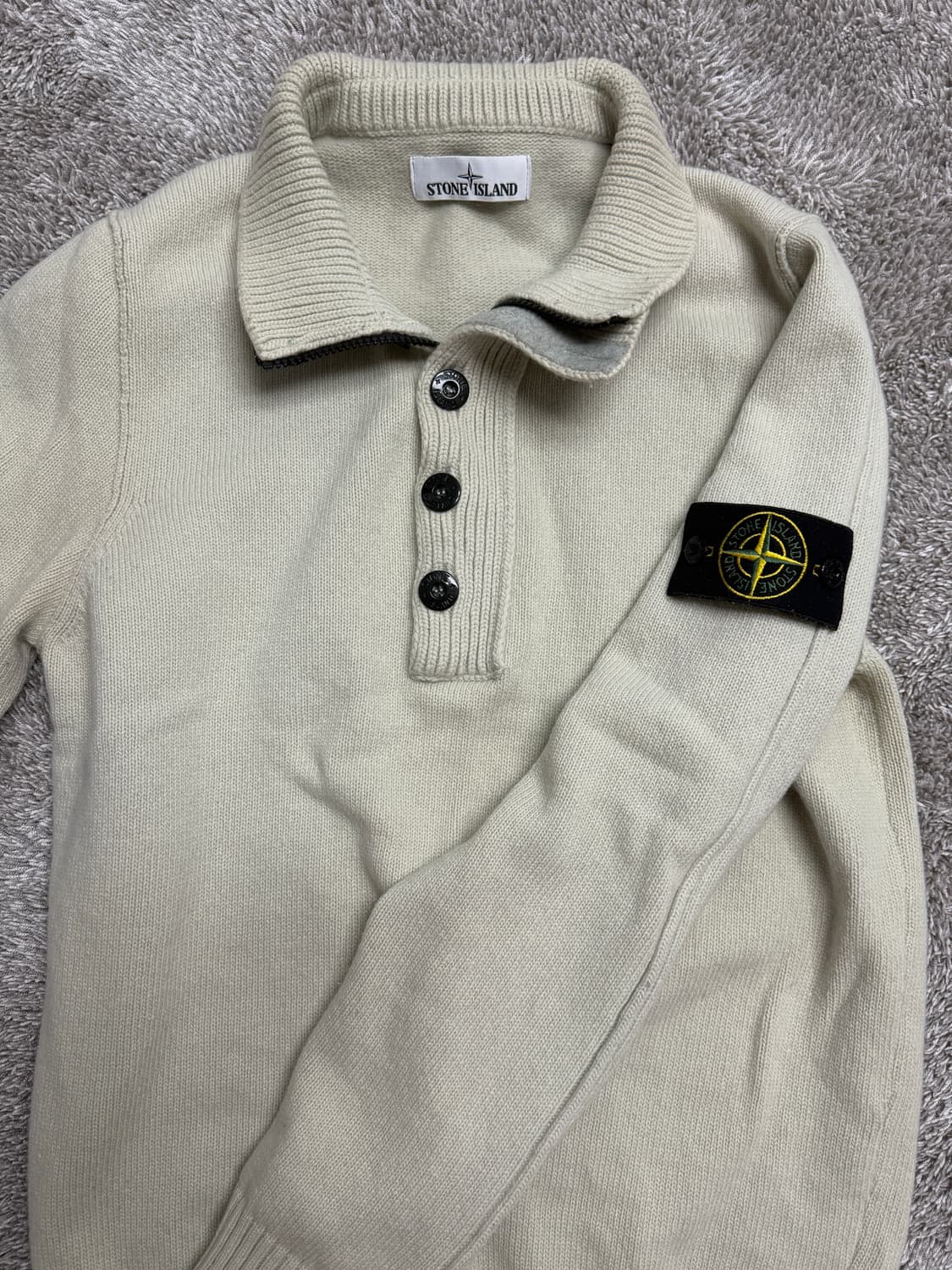 스톤아일랜드 반집업 니트 M 아이보리 /6715508A3 상품이미지1