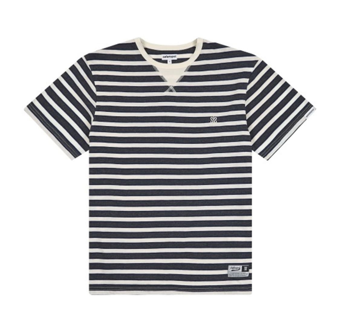 미개봉 새상품 사파리스팟 루베이스 스쿨잇더피자 스트라이프 반팔 상품이미지1