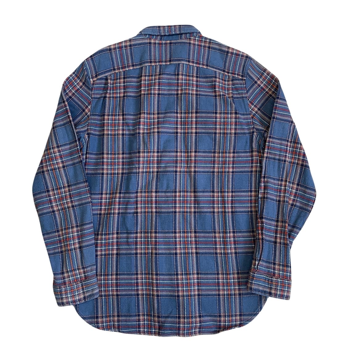 [L] 00s 갭 GAP 플란넬 블루 패턴 셔츠 상품이미지8