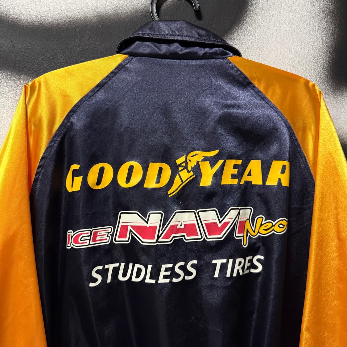 VTG 빈티지 올드스쿨 빅 프린팅 레이싱 사틴 바시티 자켓 상품이미지6