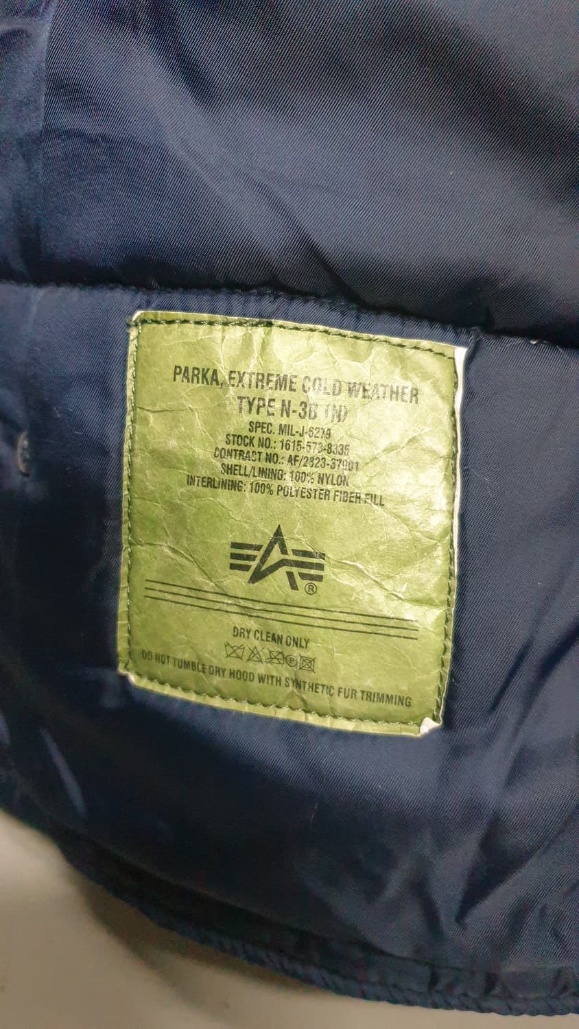 알파인더스트리 N-3B 파카 S 상품이미지3