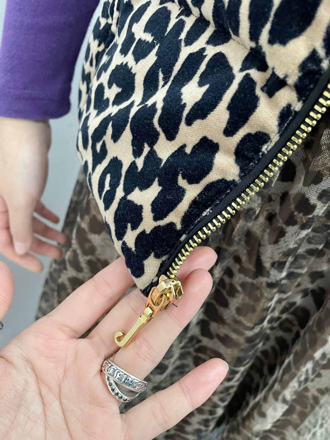 쥬시꾸뛰르 갸루 호피 패딩 베스트 *레어 상품이미지3