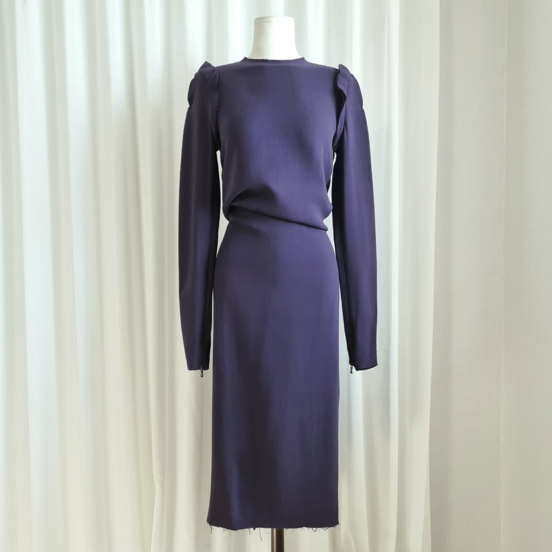 프랑스 랑방 드레스 원피스 울블렌드 (55/표기34) 상태최상 상품이미지1