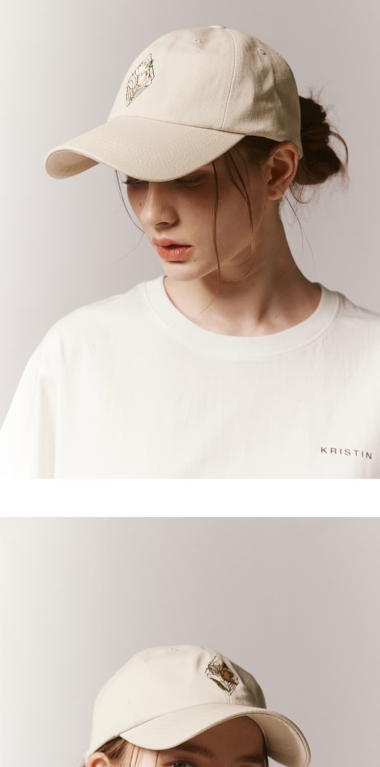 크리스틴 플라워 볼캡 모자 상품이미지4