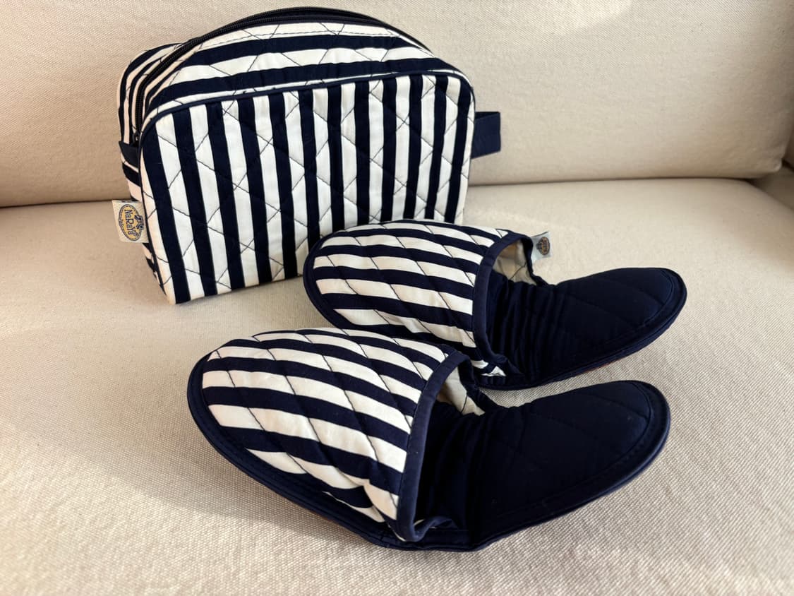 NaRaYa 나라야 스트라이프 파우치랑 슬리퍼 세트 상품이미지3