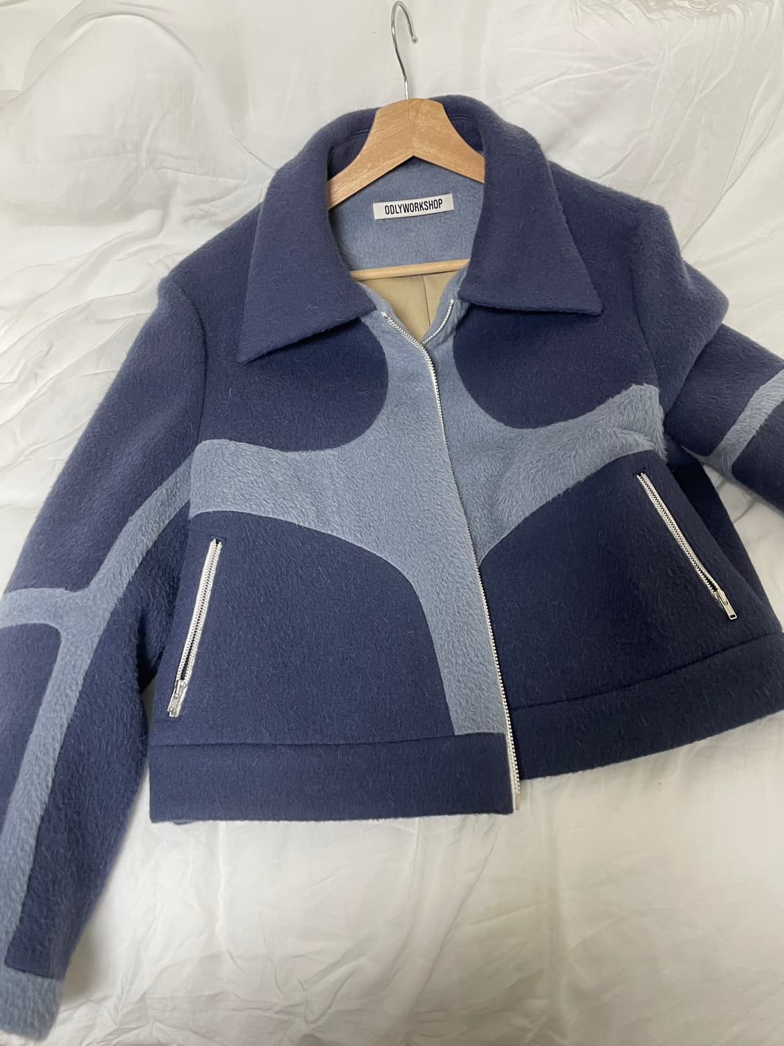 ODLYWORKSHOP Blue Alpaca Quad Jacket 상품이미지1