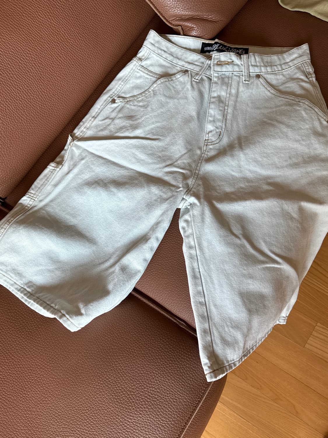 suade 버뮤다 팬츠 연청 상품이미지4