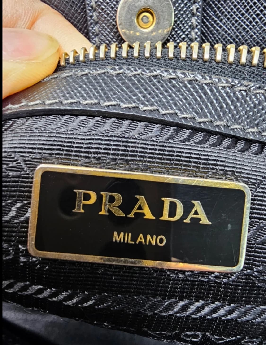 정품 프라다 사피아노 럭스 BN1844 블랙 토트백 상품이미지9