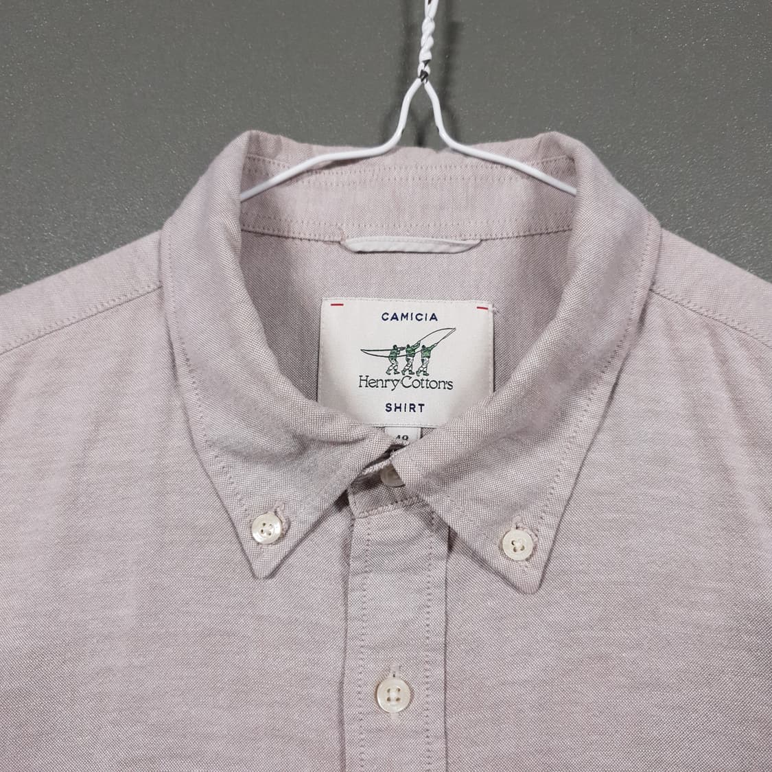 100) 헨리코튼 신형 23FW 옥스포드 버튼다운 솔리드 셔츠 긴팔 남방 상품이미지5