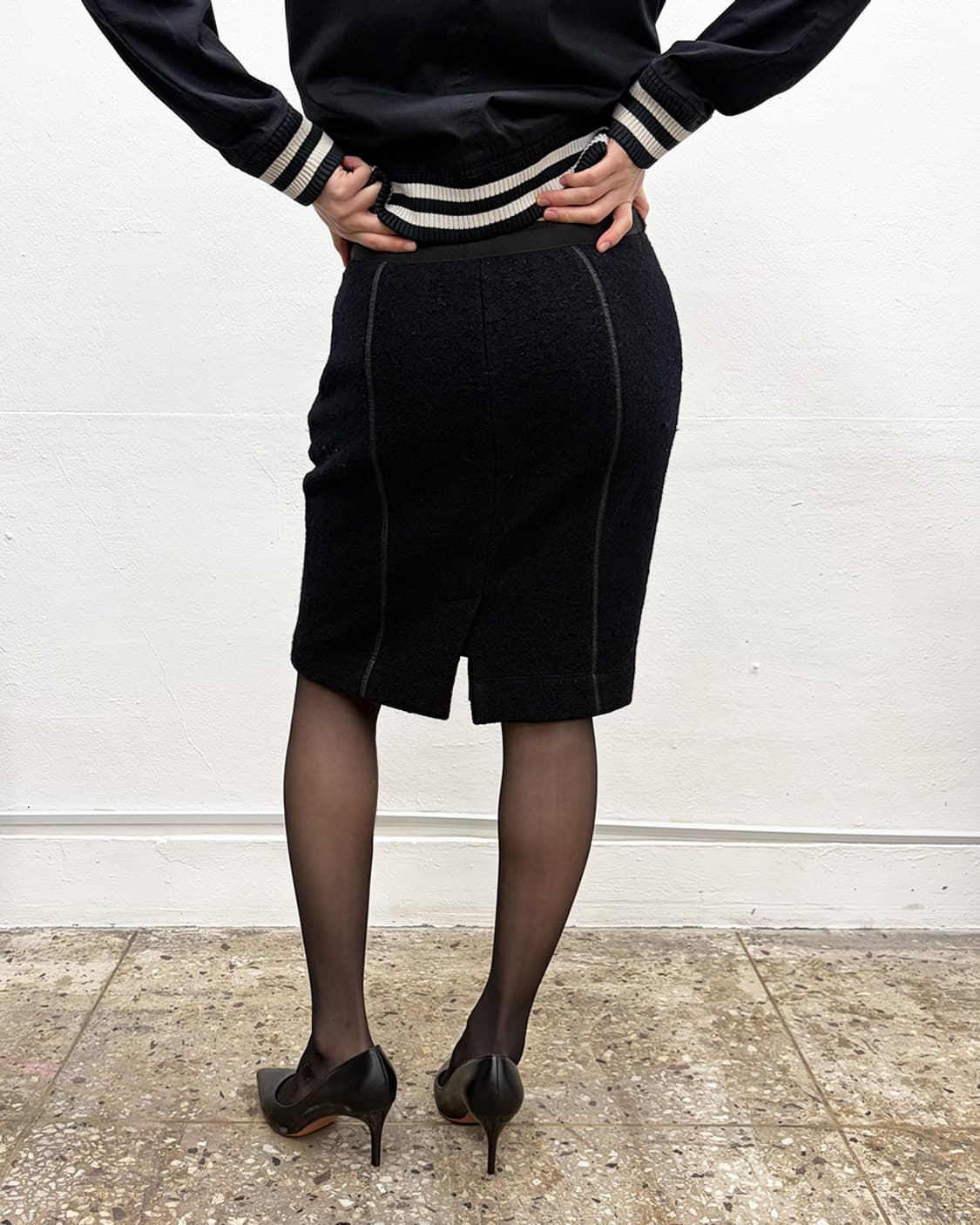 막스아즈리아 패널 디테일 울 스커트 상품이미지2