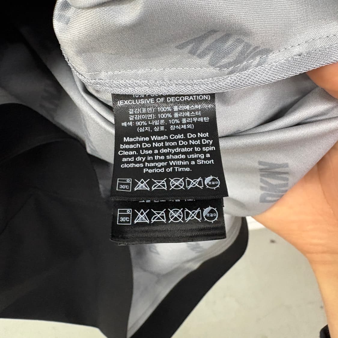 DKNY 블랙 하프 코트 야상 바람막이 여m 상품이미지5